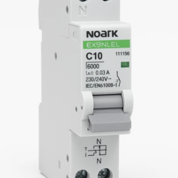 Noark 10 Amp MCB/RCD RCBO C Curve 1 Pole 6kA 30mA