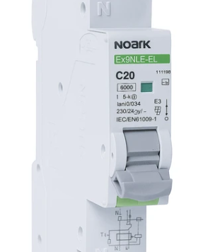 Noark 20 Amp MCB/RCD RCBO C Curve 1 Pole 6kA 30mA