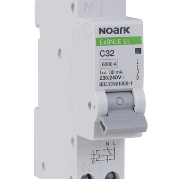 Noark 32 Amp MCB/RCD RCBO C Curve 1 Pole 6kA 30mA